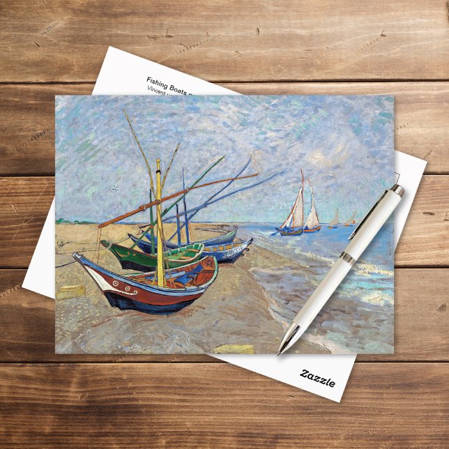 Fishing Boats Beach Vincent van Gogh Postcard (Creator Uploaded)