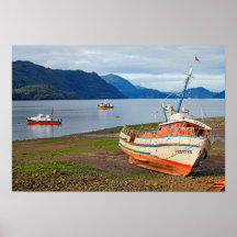 Fishing boats, Hornopiren, Chile