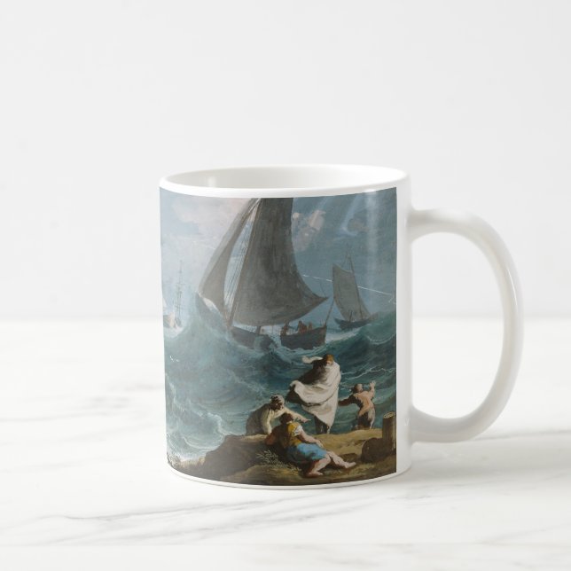 Fishing Boats in a Storm Coffee Mug (Right)