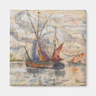 Fishing Boats in La Rochelle, c.1919-21 Magnet