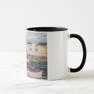 Fishing boats in NL Canada fishing village Mug