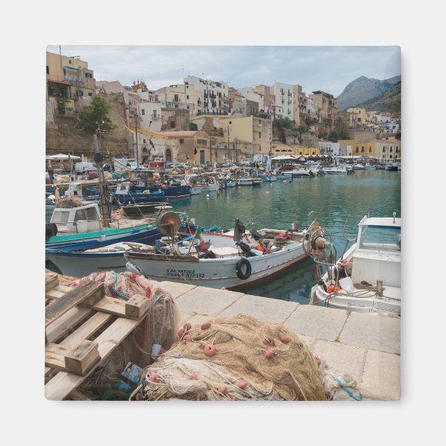 Fishing boats in the Castellammare del Golfo port Magnet (Front)