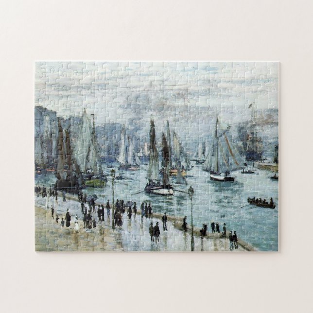 Fishing Boats Leaving Harbour Monet Fine Art Jigsaw Puzzle (Horizontal)