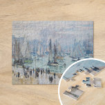 Fishing Boats Leaving the Harbor | Claude Monet Jigsaw Puzzle<br><div class="desc">Fishing Boats Leaving the Harbor, Le Havre (1874) | Claude Monet’s Fishing Boats Leaving the Harbor, Le Havre (1874) is an impressionist masterpiece capturing fishing boats departing the bustling harbor of Le Havre. The painting showcases Monet's characteristic loose brushwork, vibrant color palette, and atmospheric effects, emphasizing the dynamic interaction of...</div>