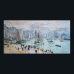 Fishing Boats Leaving the Harbor | Claude Monet Poster<br><div class="desc">Fishing Boats Leaving the Harbor,  Le Havre (1874) by French impressionist artist Claude Monet. Original fine art painting is an oil on canvas depicting an abstract seascape with ships on the water and people in the foreground.

Use the design tools to add custom text or personalize the image.</div>