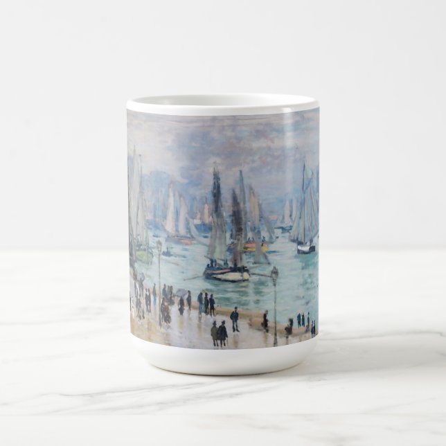 Fishing Boats Leaving the Harbour | Claude Monet Coffee Mug (Center)