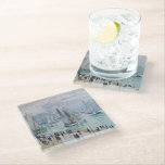 Fishing Boats Leaving the Harbour | Claude Monet Glass Coaster<br><div class="desc">Fishing Boats Leaving the Harbour, Le Havre (1874) | Claude Monet’s Fishing Boats Leaving the Harbour, Le Havre (1874) is an impressionist masterpiece capturing fishing boats departing the bustling harbour of Le Havre. The painting showcases Monet's characteristic loose brushwork, vibrant colour palette, and atmospheric effects, emphasising the dynamic interaction of...</div>