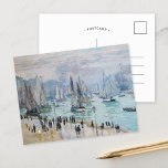 Fishing Boats Leaving the Harbour | Claude Monet Postcard<br><div class="desc">Fishing Boats Leaving the Harbour,  Le Havre (1874) by French impressionist artist Claude Monet. Original fine art painting is an oil on canvas depicting an abstract seascape with ships on the water and people in the foreground.

Use the design tools to add custom text or personalise the image.</div>