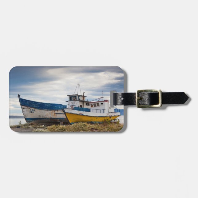 Fishing boats luggage tag (Front Horizontal)