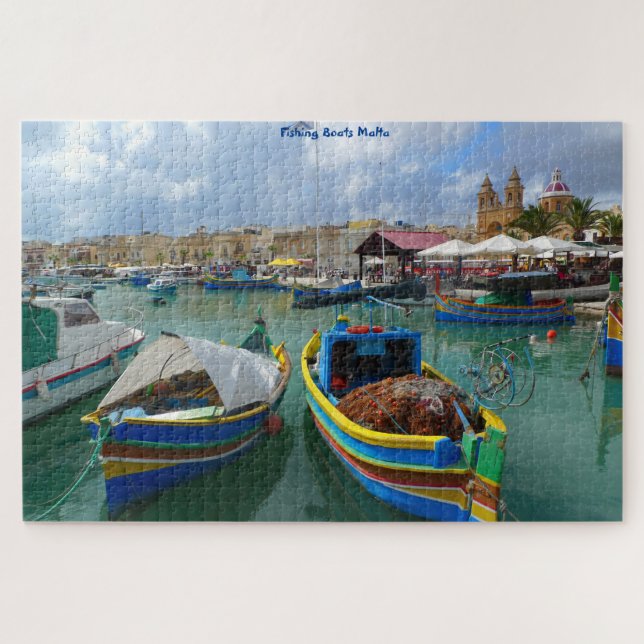 Fishing Boats of Malta. Jigsaw Puzzle (Horizontal)