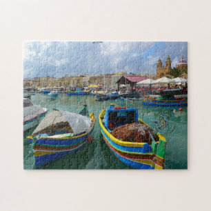 Fishing Boats of Malta. Jigsaw Puzzle