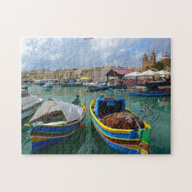 Fishing Boats of Malta. Jigsaw Puzzle (Horizontal)