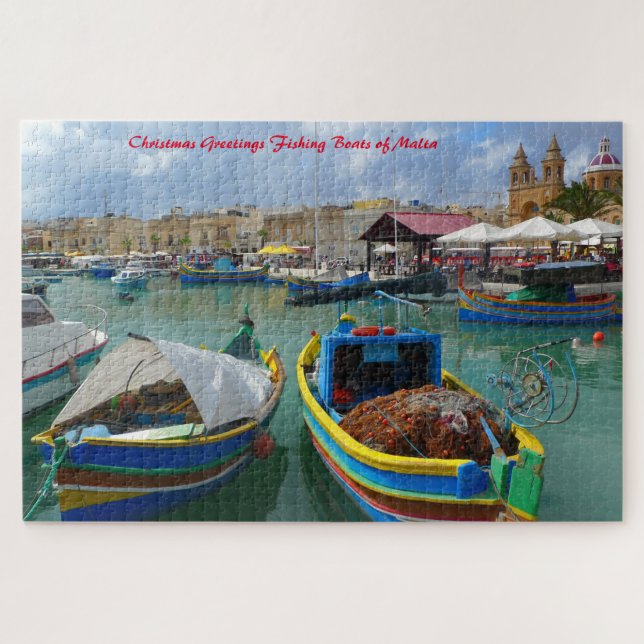 Fishing Boats of Malta. Jigsaw Puzzle (Horizontal)