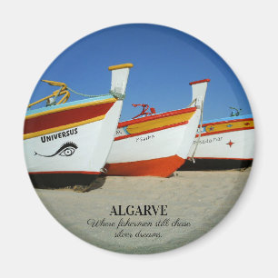Fishing Boats on Algarve's Beach Photo Magnet