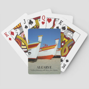 Fishing Boats on Algarve's Beach Photo Playing Cards