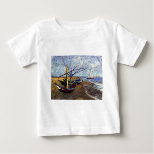 Fishing Boats on Beach Baby T-Shirt