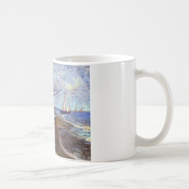 Fishing Boats on Beach Coffee Mug (Right)