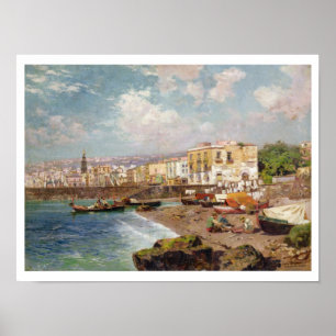 Fishing Boats on the Beach at Marinella, Naples (o Poster