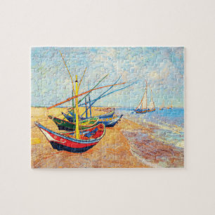 Fishing Boats on the Beach at Saintes-Maries Jigsaw Puzzle