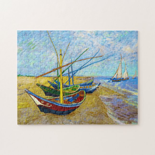 Fishing Boats on the Beach by Vincent Van Gogh Jigsaw Puzzle (Horizontal)