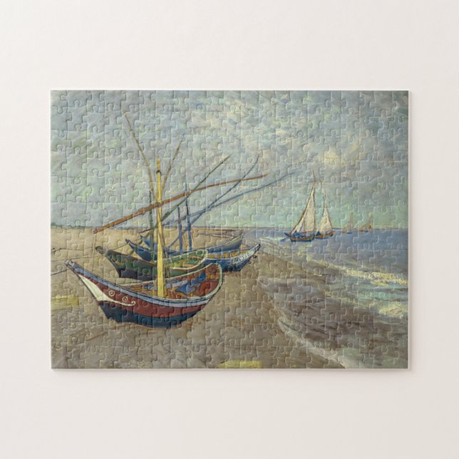 Fishing boats on the beach jigsaw puzzle (Horizontal)