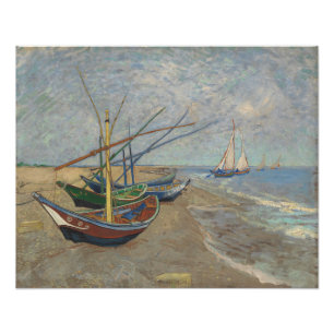 Fishing boats on the beach of Les Saintes-Maries  Photo Print