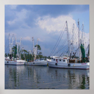 Fishing Boats Poster