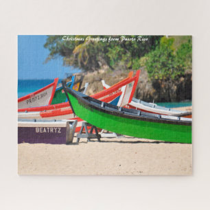 Fishing Boats Puerto Rico.Christmas Greetings Jigsaw Puzzle