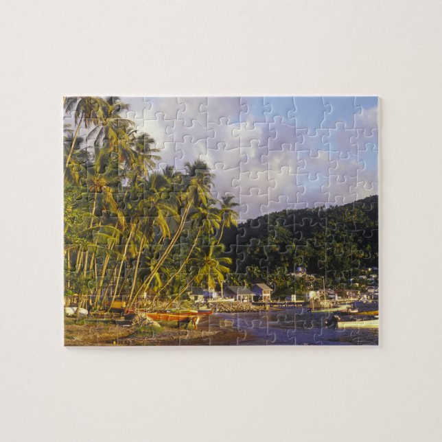 Fishing boats, Soufriere, St Lucia, Caribbean Jigsaw Puzzle (Horizontal)
