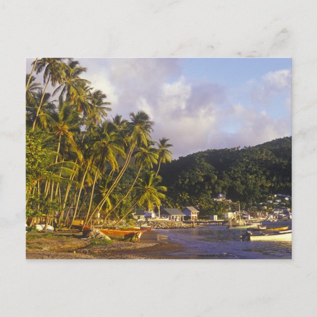 Fishing boats, Soufriere, St Lucia, Caribbean Postcard (Front)