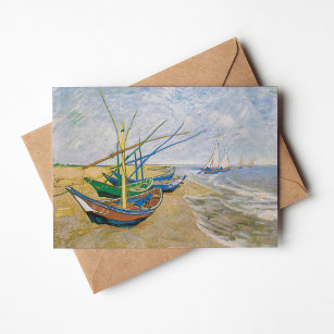 Fishing Boats   Vincent Van Gogh Card