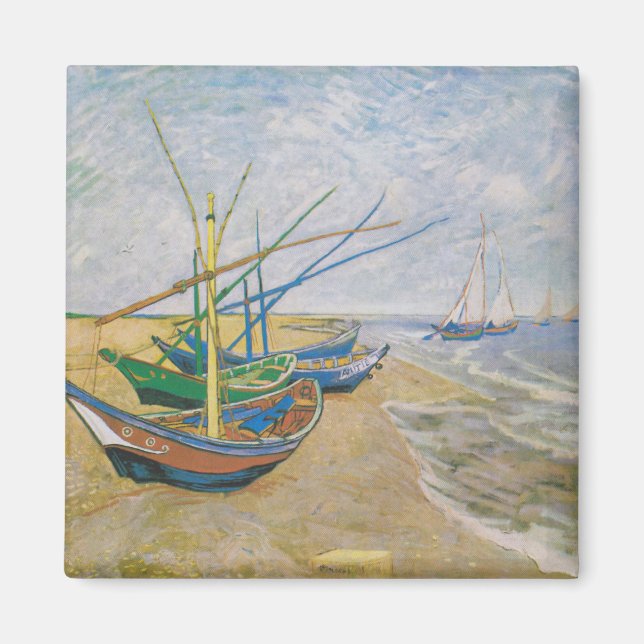 Fishing Boats | Vincent van Gogh Magnet (Front)