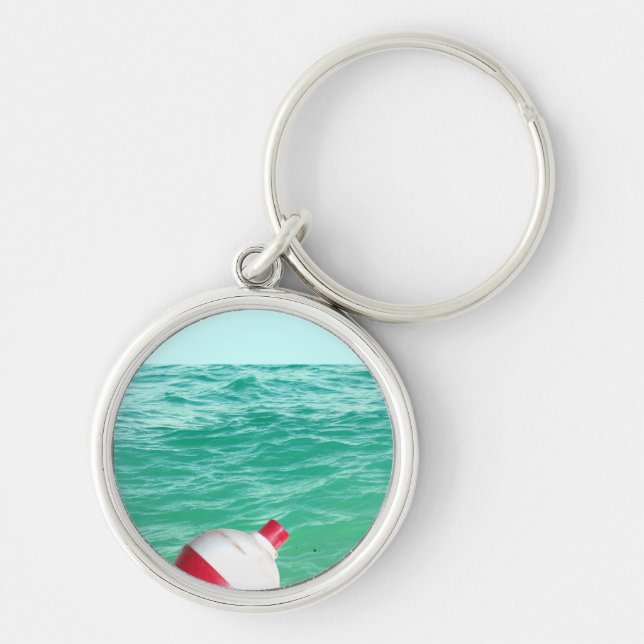 Fishing Bobber in Water Key Ring (Front)