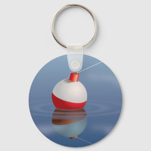 Fishing Bobber In Water Key Ring