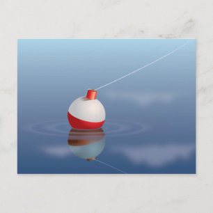 Fishing Bobber In Water Postcard