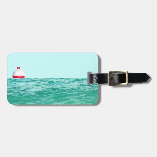 Fishing Bobber on Water Luggage Tag (Front Horizontal)