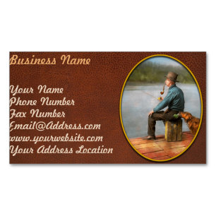 Fishing - Booze hound 1922 Magnetic Business Card