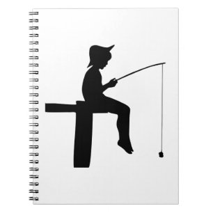 Fishing Boy Silhouette Notebook