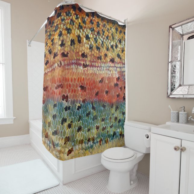 Fishing Brook Trout Shower Curtain (In Situ)