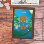 Fishing Brown Bear Kid Wallet with Name<br><div class="desc">This cute kid wallet featuring a fishing brown bear will make a fun stocking stuffer during the Holiday Season . Also makes a great gift for a birthday . Personalise it with the child's name using the provided template . 
© ArianeC Illustrations-All rights reserved</div>