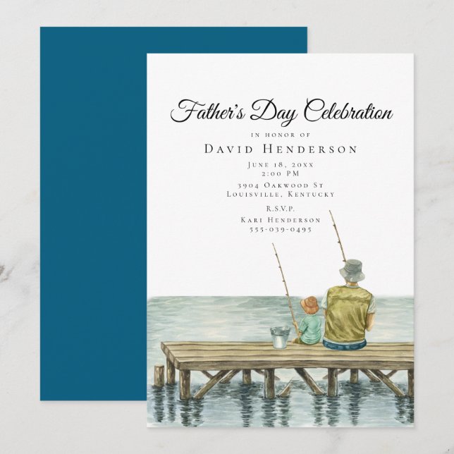 Fishing Buddy Father's Day Invitation (Front/Back)