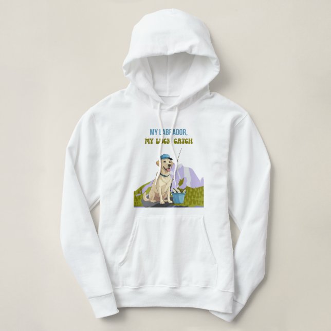 Fishing Buddy – Labrador Retriever Edition Hoodie (Design Front)
