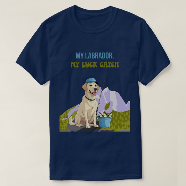 Fishing Buddy – Labrador Retriever Edition T-Shirt (Design Front)