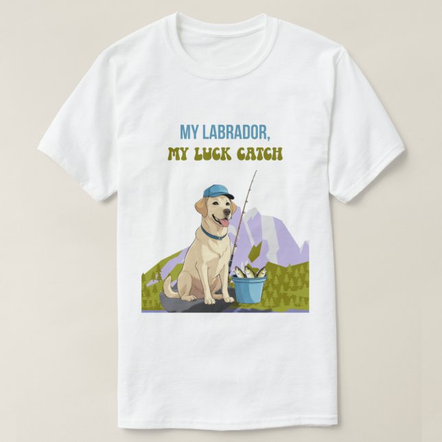 Fishing Buddy – Labrador Retriever Edition T-Shirt (Design Front)