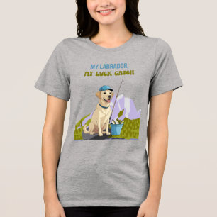 Fishing Buddy – Labrador Retriever Edition Tri-Blend Shirt