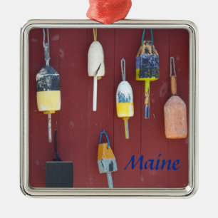 Fishing Buoys- Maine Metal Tree Decoration