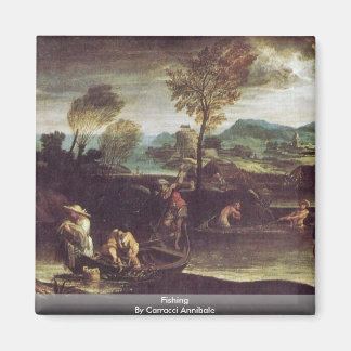 Fishing By Carracci Annibale Magnet