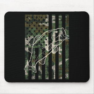 Fishing Camo Us Flag Fish B Patriot Fisherman Dad Mouse Mat