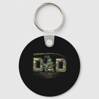 Fishing Camouflage Dad Fish B Fish Fisherman Camo Key Ring