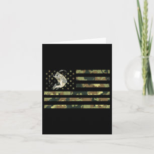 Fishing Camouflage Us American Flag B Fish Fisherm Card